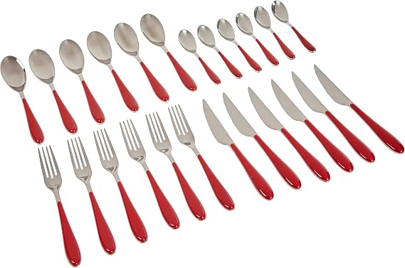 Bugatti Gioia 24-Piece Cutlery Set Red