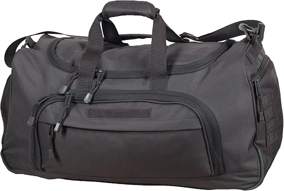 Miramrax Gym Bag Duffle Bags for Men Women with Shoes Compartment Sport Weekend Travel Overnight Carry On Bag for Tactical Military Travel Work Out Bags (2.0 Black)