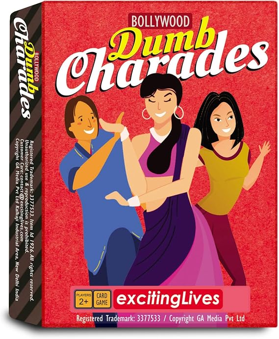 Bollywood Charades Card Game – Movie Acting & Guessing Party Game with 350 Film Names, Fun Game Night for Adults, Teens & Families, Indian Film Entertainment