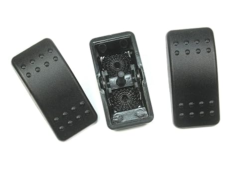 5pcs Carling Black Rocker Switch Cover/Actuator with Tactile dots on Each end Blank No Lens Euro/Contura Style, (YB #5)
