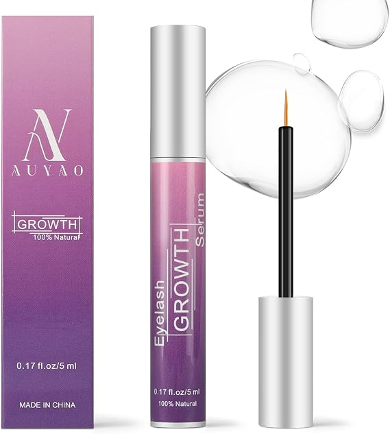 AUYAO Eyelash Growth Serum Lash and Brow Serum Lash & Brow Conditioning for Long Thickening Nourishing and Moisturizing Lashes(5 ml)