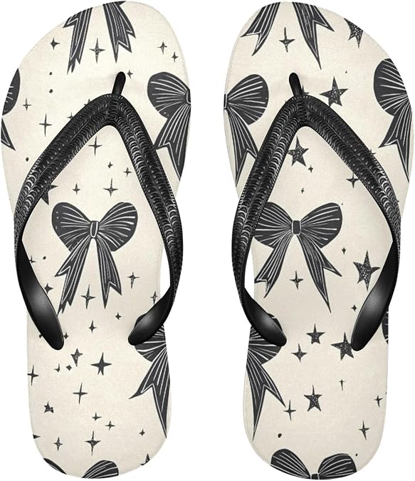 Blueangle Cool Bow Tie Flip Flop Sandal Men's and Women's Summer Sandal | Beach & Water Shoes(470)