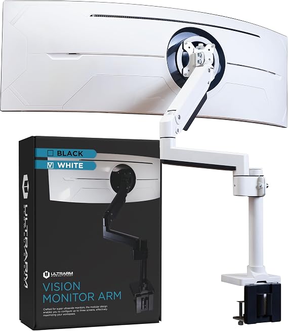 ULTRARM Heavy Duty Monitor Arm for Ultrawide Curved Monitors Modular Design