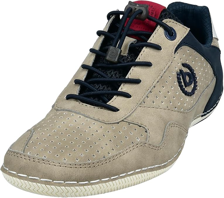 Bugatti Men's Casual Trainers with Flexible Sole Lace-Up Shoe with Memory Foam Elastic Laces
