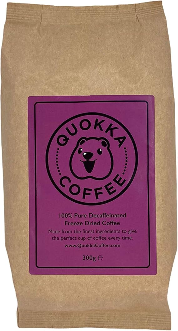 Quokka Decaff Instant Coffee - 300g Pouch (160 Cups), Smooth Medium Roast, Colombian Arabica Gold Blend