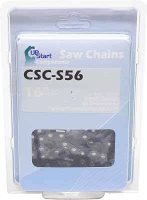 UpStart Components 5-Pack 16 Semi Chisel Saw Chain for Echo CS-3450 Chainsaws - 16 inch, 38 Low Profile Pitch, 0.050 Gauge, 56 Drive Links, CSC-S56