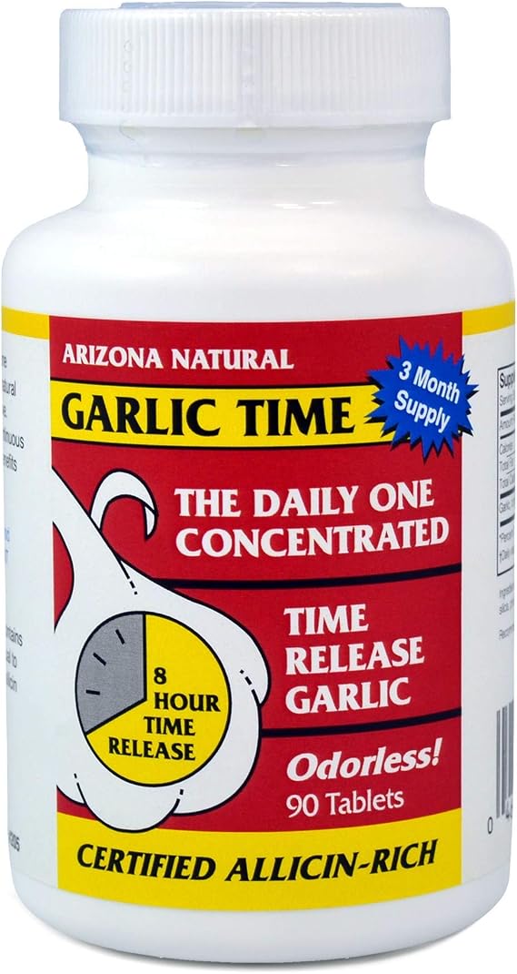 Arizona Natural Garlic Time, 90 Tablets (600 mg per Tablet)