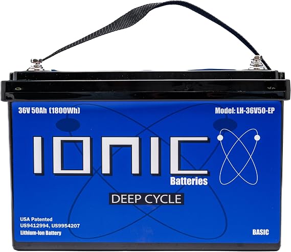 Ionic Lithium 36V 50Ah | LiFePO4 Deep Cycle Battery + Bluetooth
