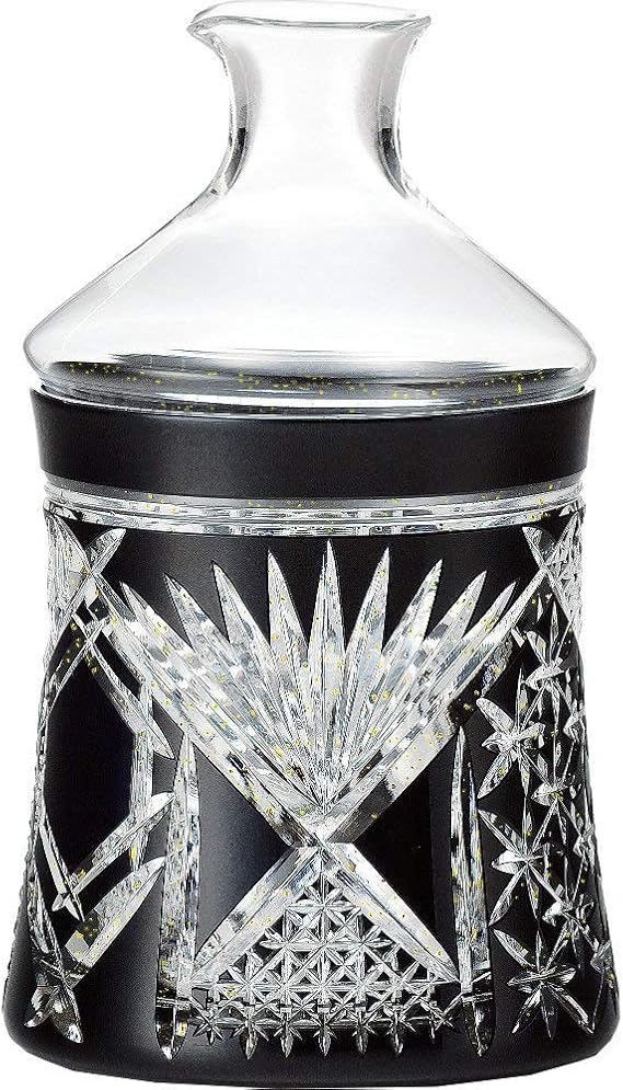 Toyo Sasaki Glass LSB62610SBK-C639 Yachiyo Kiriko Tortoise Shell Pattern, 9.1 fl oz 270 ml, Crystal Glass, Made in Japan, Gift