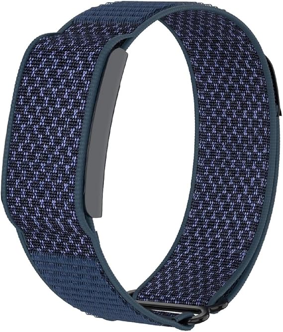 GIOPUEY Strap Compatible with Amazfit Helio Strap, Flexible Nylon Braided [Unisex] - NavyBlue-A