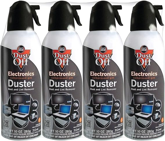 Dust-Off 10 oz Compressed Gas Duster, Pack of 4