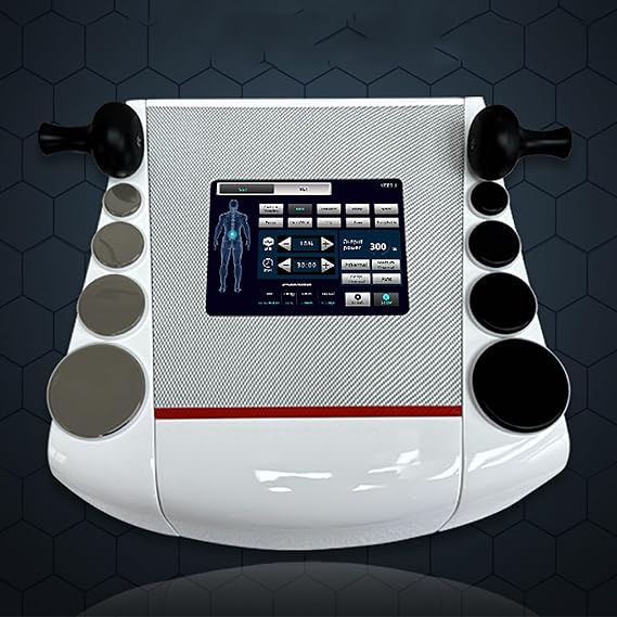 Extracorporeal Shockwave Therapy Machine with 8 Working Heads, Adjustable Modes, Energy Control, and Timing Function for Beauty and Wellness