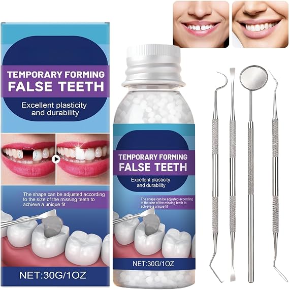 Den/tal Repair Kit,Temporary Tooth Filling and Repair Kit,Home Den/tal Repair Kit,Missing Tooth Replacement Kit,Tooth Filling Repair Kit for Fixing Broken,Teeth Repair and Replacement Kit