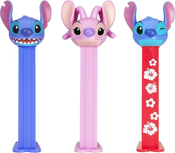 PEZ Lilo And Stitch Candy Dispenser Gift Set - Stitch, Angel, And Aloha Stitch PEZ Dispensers - Lilo And Stitch Toys With Candy