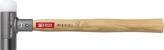 PB Swiss Tools 2-in-1 Engineer Dead Blow Hammer PB 304 | Swiss Made | Hammer for Powerful and Precise Blows without Recoil ( 22mm)