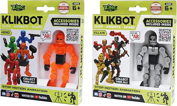 Zing KLIKBOT Hero & Villain Blind Assortment 2 Pack