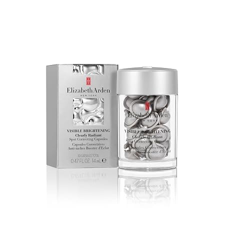 Elizabeth Arden Visible Brightening Clearly Radiant Dark Spot Corrector & Vitamin C Serum Capsules, Corrects Post-Acne Scars, Reduces Pores & Evens Skin Tone