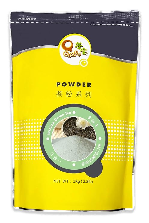 Qbubble Tea Powder Jasmine Green, 2.2 Pound
