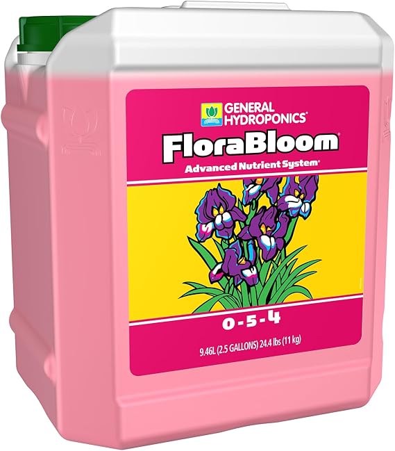 General Hydroponics FloraBloom Plant Food, 0-5-4, 2.5 gal.