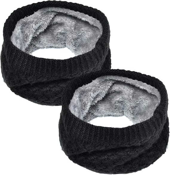 Neck Warmer Men Fleece Neck Gaiter Women Scarf Winter Double-layer Thick Circle Loop Infinity Scarf Warm Windproof