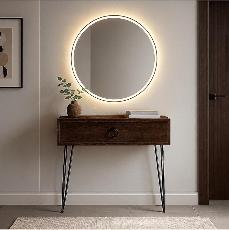 Barok Metal Ayaklı Modern Dresuar – 80X20X20 Cm, Suntalam, Minimalist Antre Ve Salon Konsol Dolabı