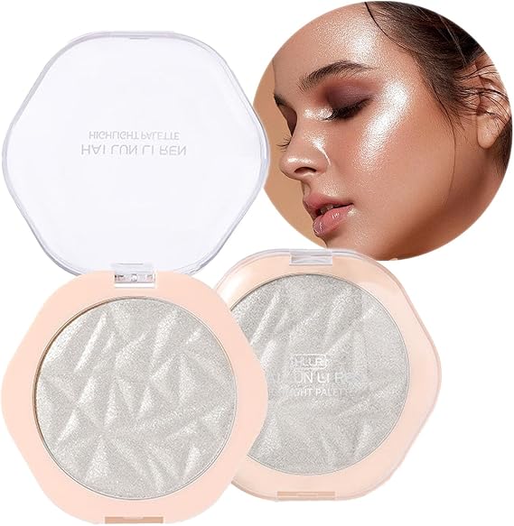Highlighter Powder, Diamond Shine Highlighter, 3D Glitter Face Highlighter Palette, Sparkly Waterproof Long Lasting Lightweight Colors for Highlighting and Contouring Makeup Palette