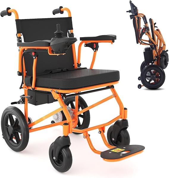 700W Motor, Electric Wheelchairs for Adults, Lightweight Aluminum Power Wheelchair, Foldable All Terrain Motorized Wheelchair for Seniors, Long Travel Range, 330 LBs Weight Capacity,12AH
