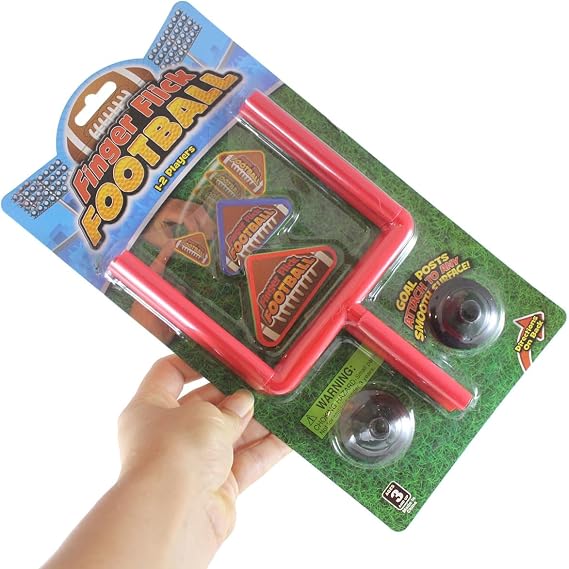 1 Set Mini Tabletop Finger Flick Football Game - Soft Realistic Feel Ball - Small Novelty Toy - Indoor Desk Toy Functional Fun (2 Goals / 2 Balls)