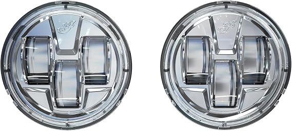 Indian Motorcycle Driving Lights Pathfinder S LED, Pair, for Specific Challenger, Chief, Chieftain, Pursuit Dark Horse, Roadmaster Limited Models and More, Chrome, 3.5-Inch Size - 2884708-156