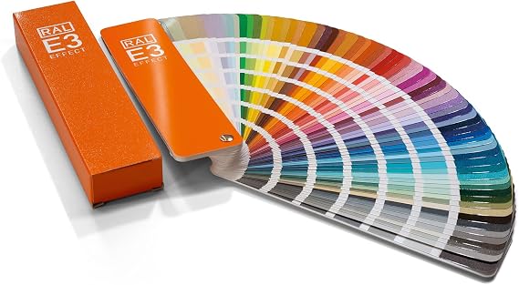 RAL E3 Color Chart, 70 Metallic Gloss Colors, 420 Solid Colors, Semi-Matte
