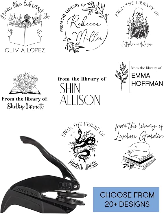Library Book Stamp or Embosser, Personalized from the Library of