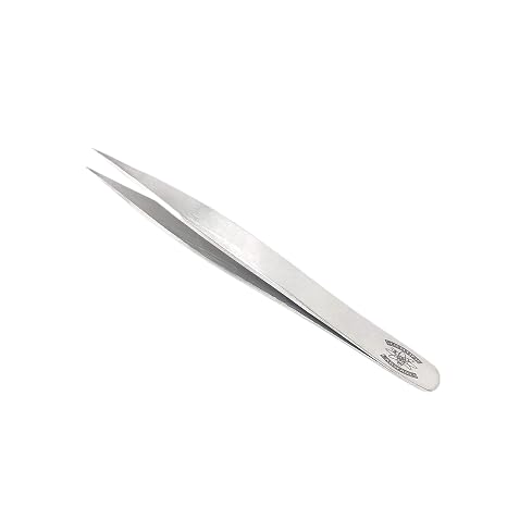 Stainless Steel General Purpose Forceps with Straight Strong Tips (4.5 in. (115mm), Smooth Tips and Handle)