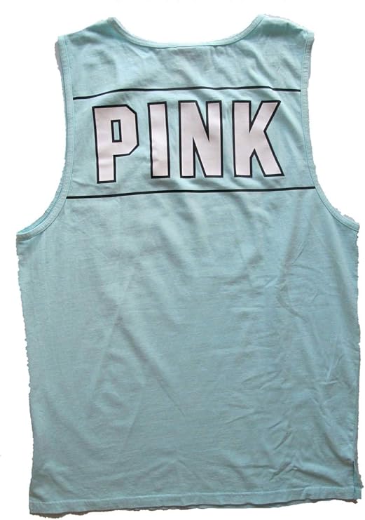 Victoria's Secret Pink High Low Muscle Tank Top Light Blue