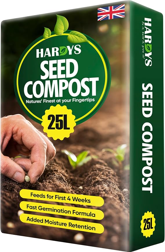 Hardys Seed Compost 25L - John Innes Soil Mix, Slow Release, Low Nutrients