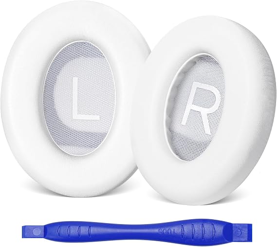 Aurivor Replacement Ear-Pads Cushions for Bose 700 Noise Cancelling Headphones, Premium Ear-Covers with Soft Protein Leather, Added Thickness (White)
