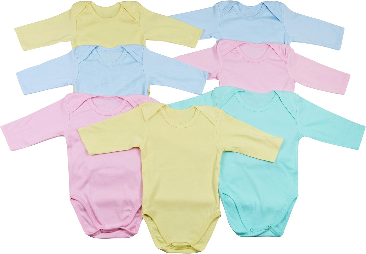 ToBeInStyle Babys' 4 Pack of 3/4 Sleeve One-Piece Bodysuit