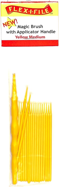 FLXM929005 Flex-I-File Magic Brush with Applicator Handle - Yellow Medium