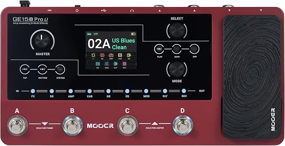 MOOER GE150 Pro Li Plum Battery Powered Guitar Multi Effects Pedal
