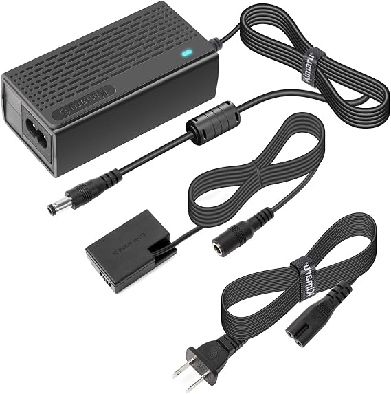 Kimaru LP-E17 Dummy Battery ACK-E18 AC Power Adapter DR-E18 DC Coupler Kit for Canon EOS R50 R50V R8 R10 R100 RP Rebel T8i T7i T6i SL2 SL3 T6s 800D 250D 200DII Cameras