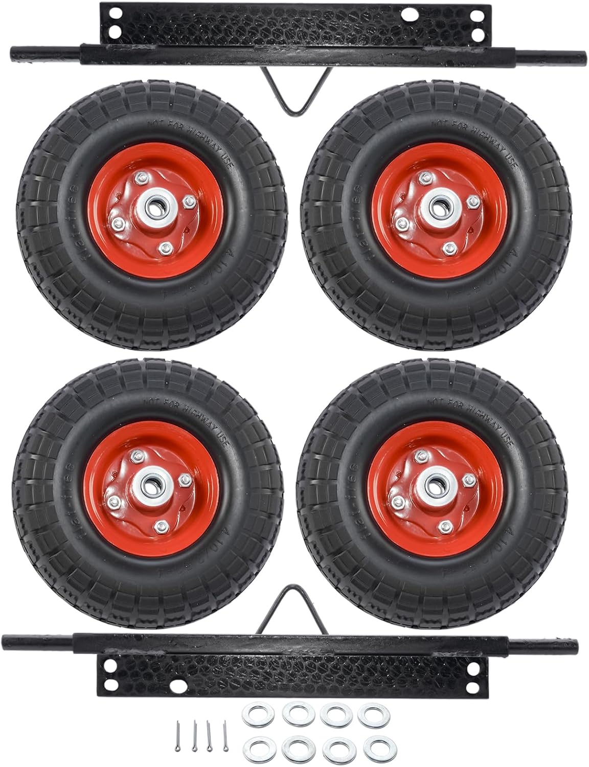 New Wheel Kit Replacement for Honda Generator EU3000is Solid Never Flat Tires All-Terrain