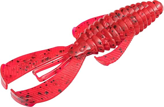 Strike King Rage Bug Fishing Lure, Delta Red, 4-Inches, 7-Pack