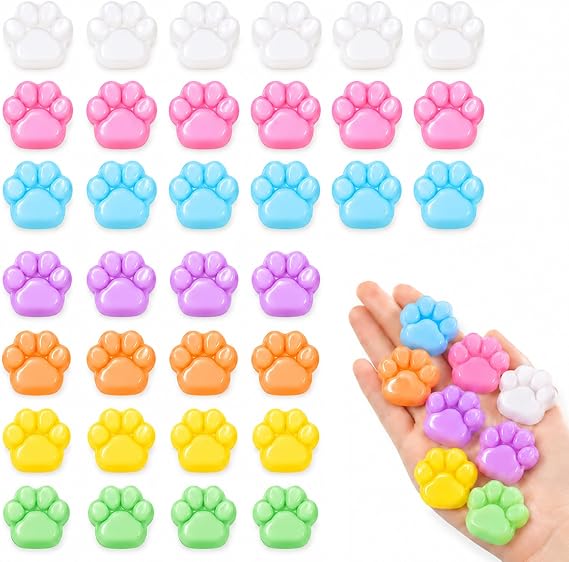 suction 30 PCS Taba Squishy Paw, Taba Squishy, Mini and in Random Colors, Ideal for Home, Office Desk Decor and Decoration Enthusiasts, Assorted Colors
