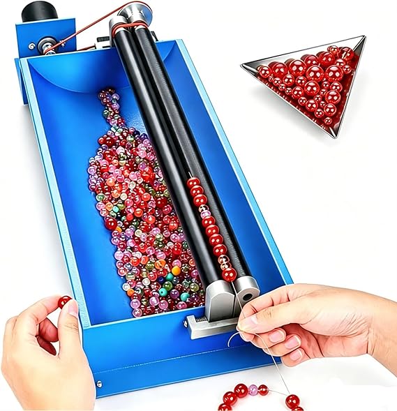 Bead Spinner for Jewelry Making, Electric 1-Channel Bead String Machine