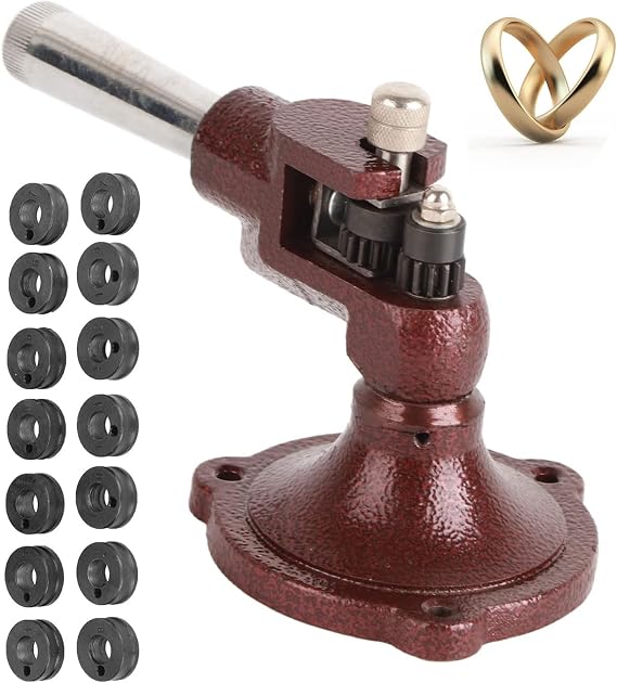 1 Set Ring Expander, Ring Size Changing Tool with 14pcs Rollers, Ring Stretcher Enlarger, Jewelry Making Forming Tool for Enlarge Reduce Ring Size