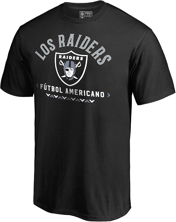 Men's Black Las Vegas Raiders Futbol Americano T-Shirt
