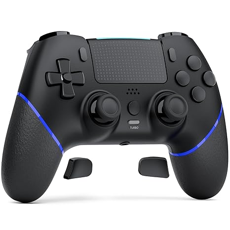 Wireless Controller for PS4 with Hall Effect Joystick 2 Macro Buttons Black