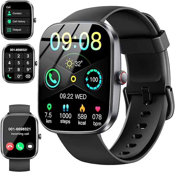 Smart Watch for Men Women, 2026 New Smartwatch(Answer/Make Call) , 1.91" Fitness Watch with 120+ Sport Modes, Fitness Tracke with Pedometer/Sleep Monitor/Heart Rate/IP68, for Android/iPhone Blue