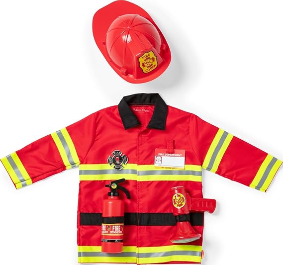Melissa & Doug Fire Chief Role Play Costume Dress-Up Set
