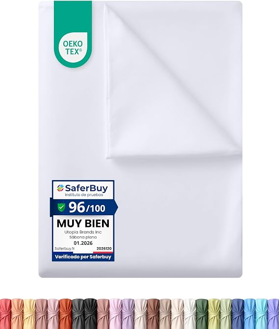 Utopia Bedding Top Sheet, Bed 150-266x26 cm - White