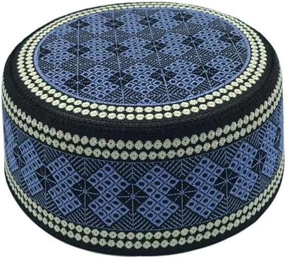 TINAYAUE Men Muslim Prayer Topi Hat Saudi Adult Islamic Worship Headwear Eid Ramadan Kufi Hat Mosque Madrassa Egyptian Hat